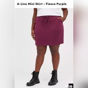 Torrid Burgundy Fleece 4x Plus Sweatshirt Skirt. Athleisure,comfy, Cozy